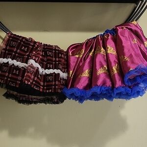 Pink and Black Kids Skirt Set